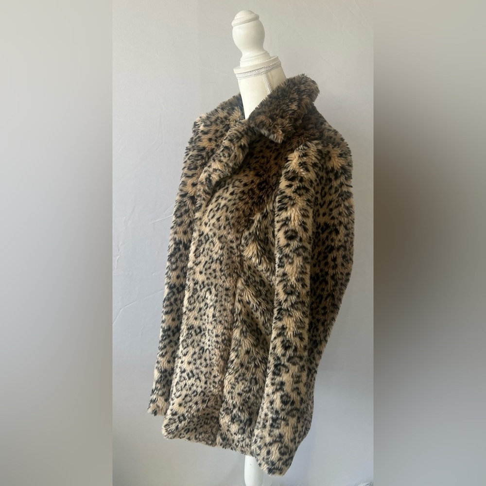 Leopard Faux Fur Teddy Coat - Picture 6 of 12